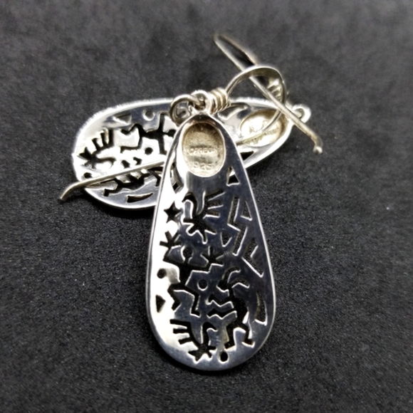 Preciv sterling silver Kokopelli earrings - Picture 7 of 8